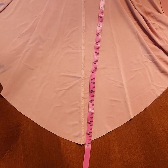 Misa Los Angeles Sleeveless V-Neck Party Bridesmaid High Low Formal Dress Pink - Picture 9 of 16